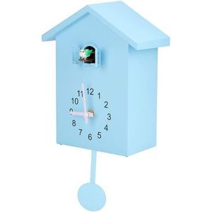 HERCHR Reloj de Cuco, pequeño Reloj Cuco de Pared, Relój de péndulo con Voz de pájaro, Reloj Colgante de Cuarzo Bird House Cuckoo para Decoración del salón