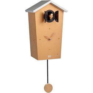 KOOKOO Birdhouse Cobre, Reloj cucu Design Moderno, Sonidos de 12 Aves o el Cuco, Reloj pájaros cantores c. péndulo