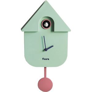 Fisura - Reloj de Cuco. Reloj Pared. Reloj Pared Original para Regalo. 3 Pilas AA no Incluidas. Medidas: 21,5 x 8 x 41,5 cm. Plástico ABS. (Menta)